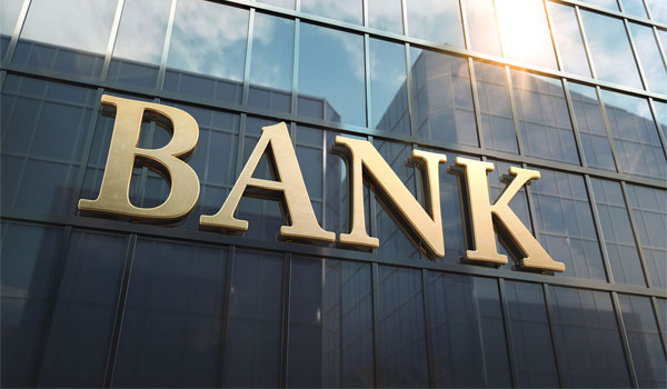 Fassade eines Bankgebäudes