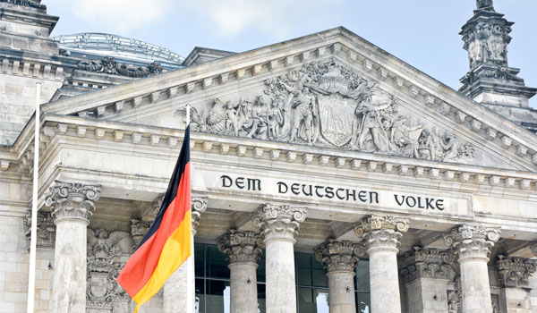 Das Gebäude des Bundestages in Berlin.