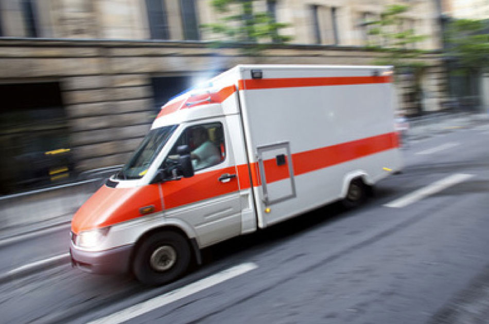 Krankenwagen unterwegs.