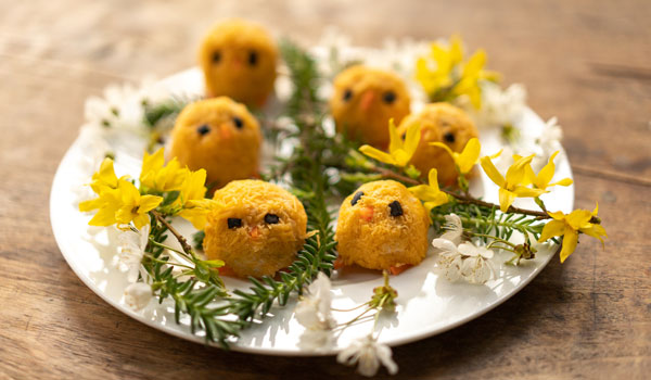 Ein Teller Käsekücken.