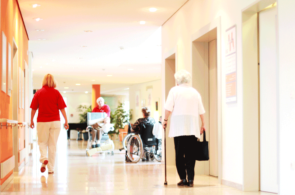 Ein Pflegeheim von Innen.