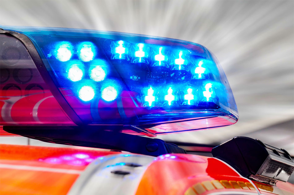 Rettungswagen mit Blaulicht